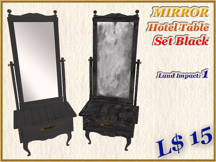 MIRROR Hotel Table Set Black