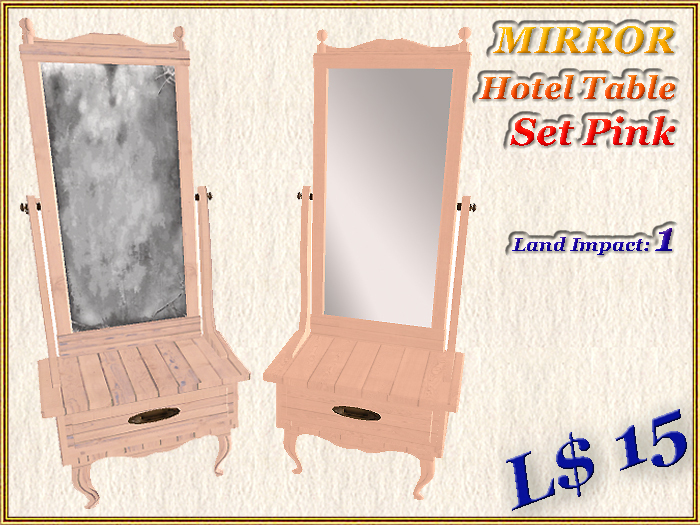 MIRROR Hotel Table Set Pink