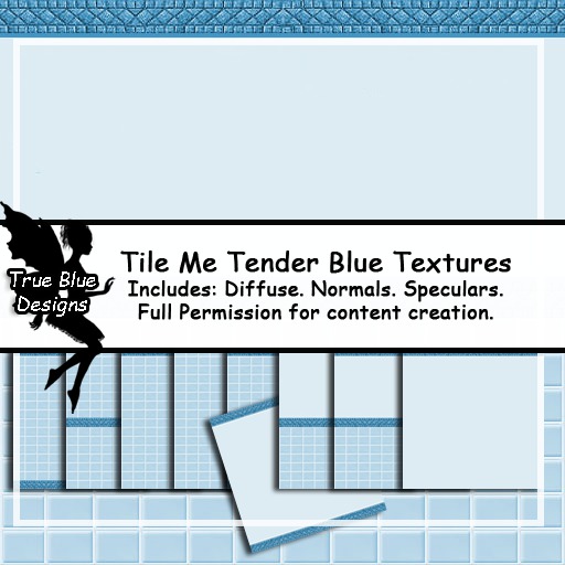 *True Blue Designs* Tile Me Tender Blue Textures