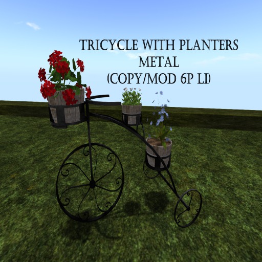 Tricycle Planter - metal (box)