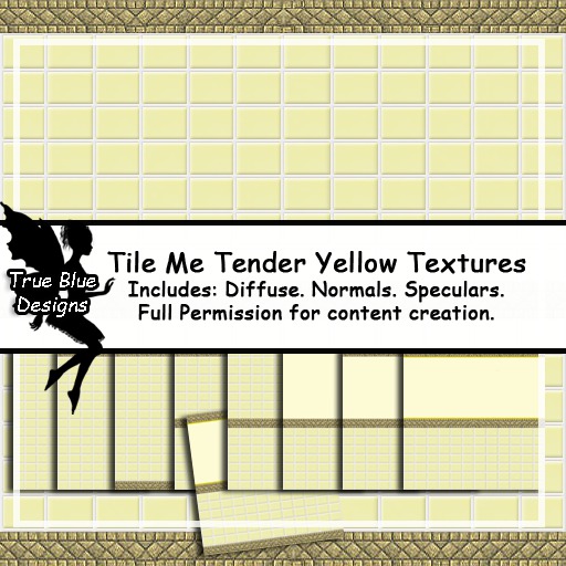 *True Blue Designs* Tile Me Tender Yellow Textures