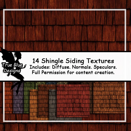 *True Blue Designs* Shingle Siding Textures