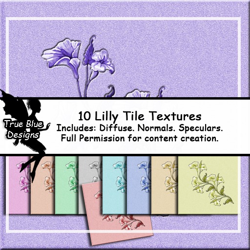 *True Blue Designs* Lilly Tile Textures