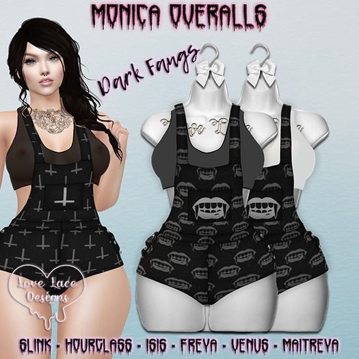 ::LL:: Dark Monica Overalls // Fangs {WEAR TO UNPACK}