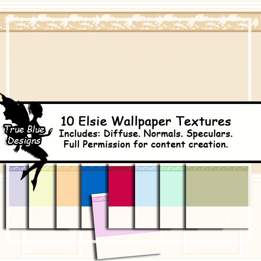 *True Blue Designs* Elsie Wallpaper Textures