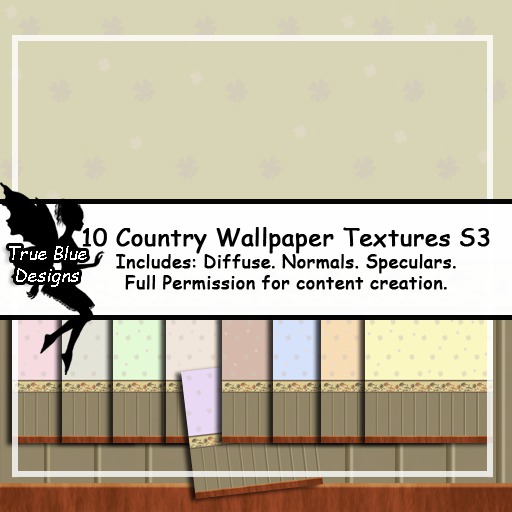 *True Blue Designs* Country Wallpaper Textures S3