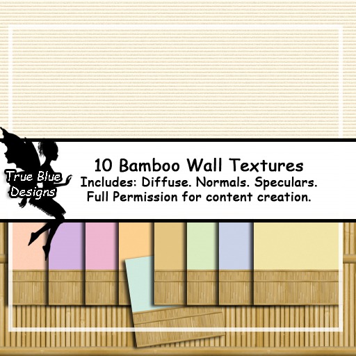 *True Blue Designs* Bamboo Wallpaper Textures