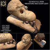 GD MESH FULL PERM PREHISTORIC ROCK SCARY LIGHT