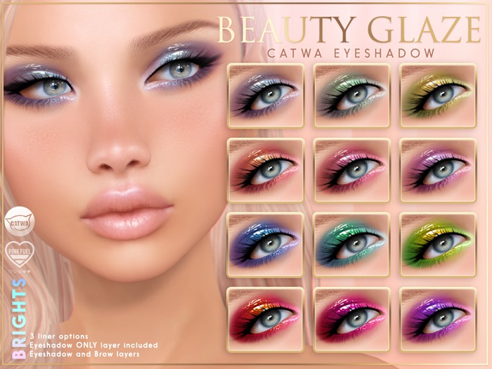 [PF] CATWA EYESHADOW Applier - Beauty Glaze - BRIGHTS