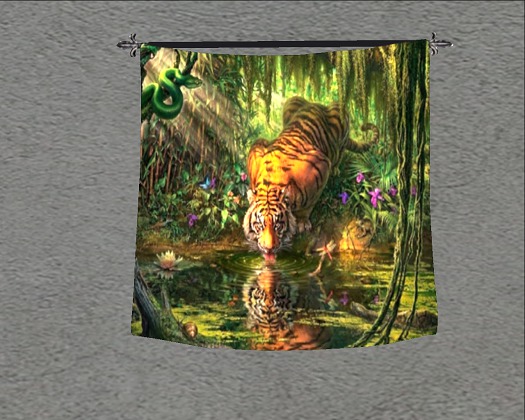 Nature-Wildlife Tapestry-Tiger-Reflections
