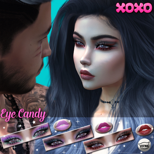 Second Life Marketplace XOXO / Eye Candy Eyeshadow & Lipstick Pack