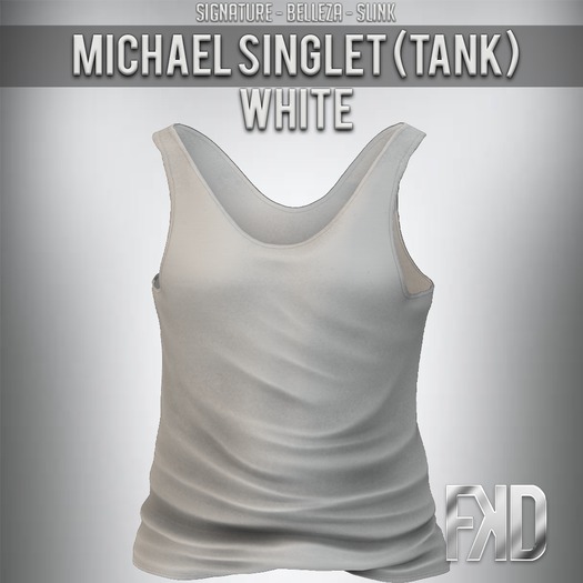 [FʞD] MICHAEL SINGLET (TANK) - WHITE