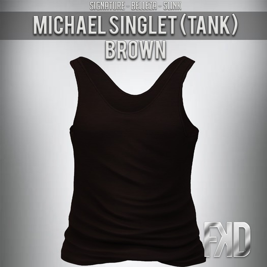 [FKD] MICHAEL SINGLET (TANK) -BROWN