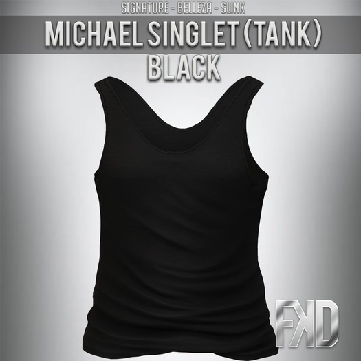 [FKD] MICHAEL SINGLET (TANK) - BLACK