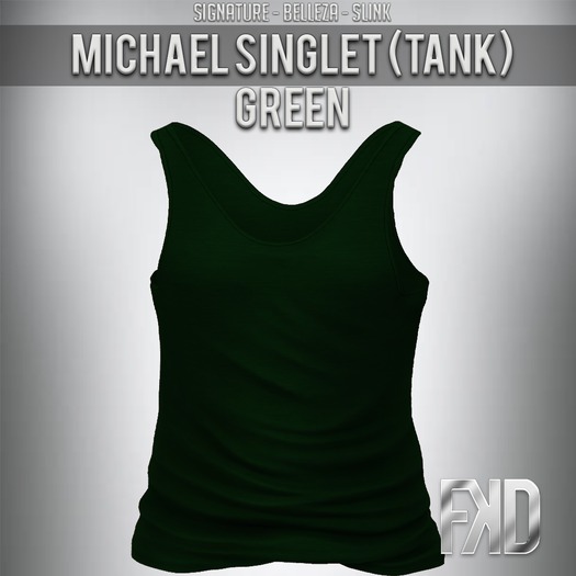 [FKD] MICHAEL SINGLET (TANK) - GREEN
