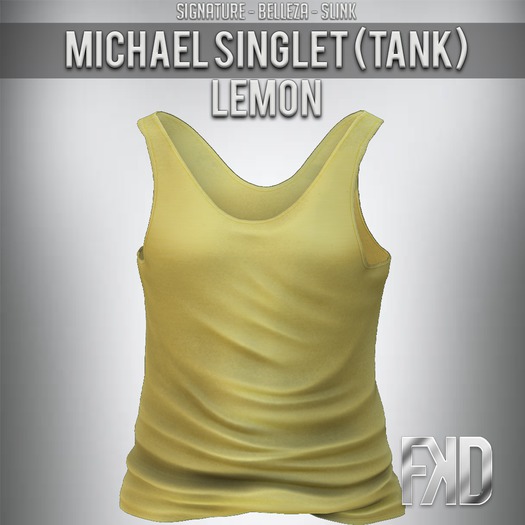 [FKD] MICHAEL SINGLET (TANK) - LEMON