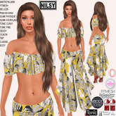 NILSY PRINTED PANTS AND RUFFLE TOP,ALL BODIES