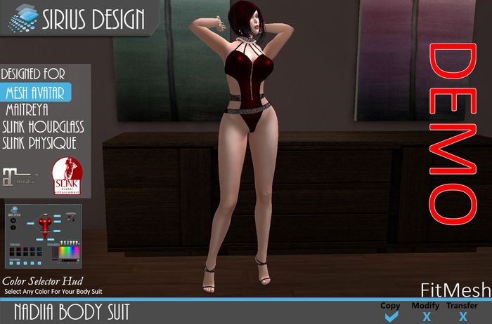 Sirius Design Nadia Body Suit Boxed==DEMO