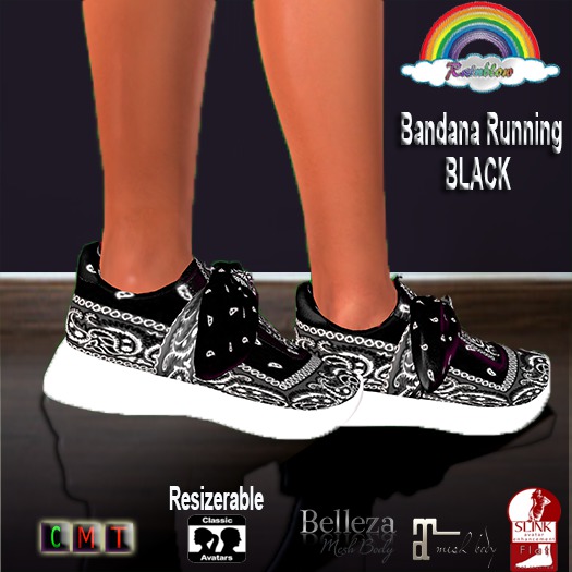 ((RBS)) Bandana Running  - BLACK - (WEAR)