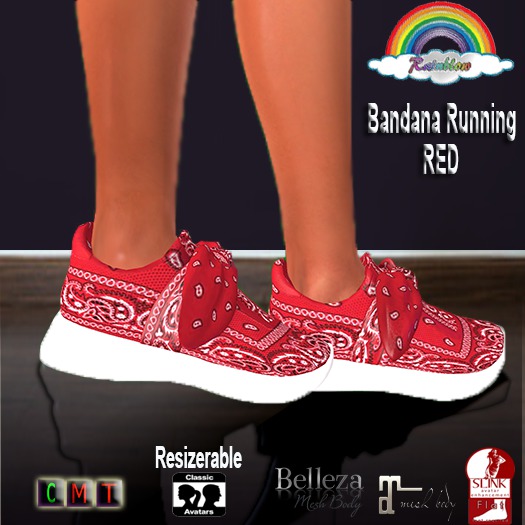((RBS)) Bandana Running RED -(WEAR)