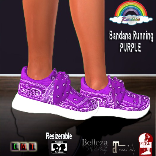 ((RBS)) Bandana Running PURPLE