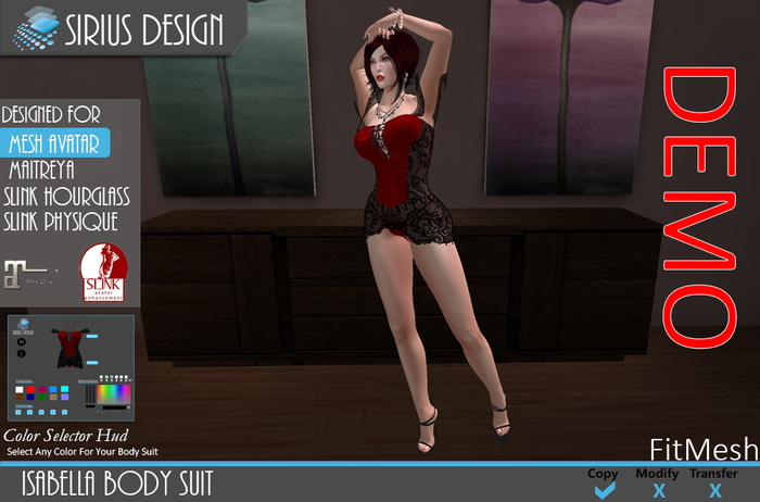 Sirius Design Isabella Body Suit Boxed ==DEMO