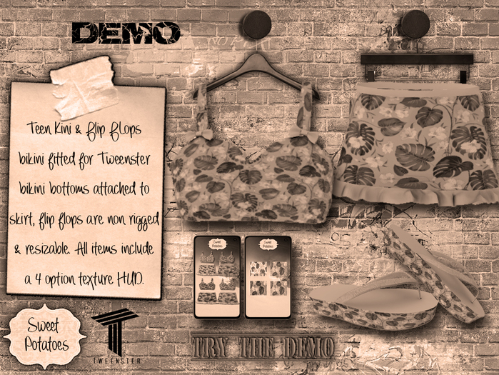 < SP > Teen Kini & Flip Flops for Tweenster - DEMO