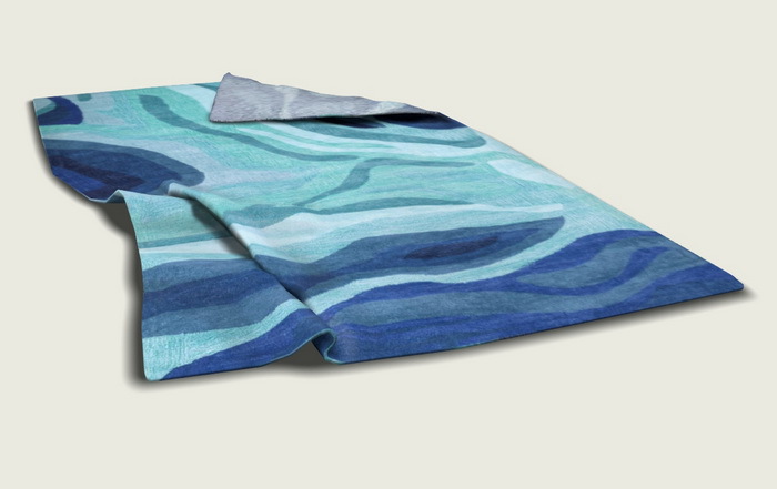 ValArt modern rug nature blue