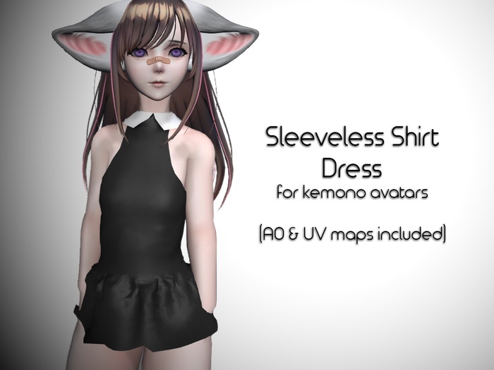 Kemono Sleeveless Shirt Dress