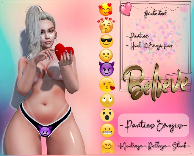 :: Believe :: Panties Emoji Face::..ADD-ME::..