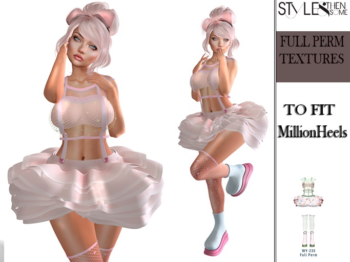 STYLES - MillionHeels [WY]Full Perm 235 - Texture FULL PERM -Pink