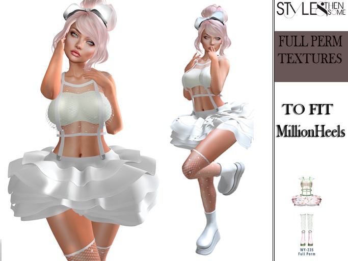 STYLES - MillionHeels [WY]Full Perm 235 - Texture FULL PERM -white