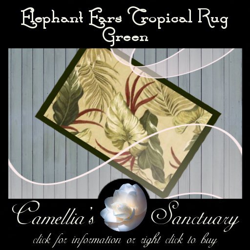 Tropical Rug (Elephant Ears Green)