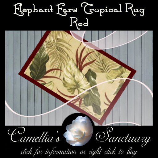Tropical Rug (Elephant Ears Red)