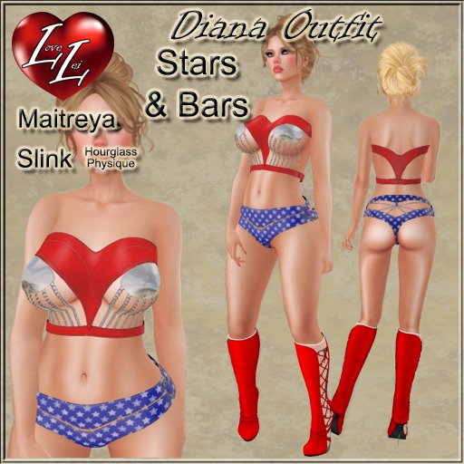 !:LL:! Diana Bodysuit Stars & Bars