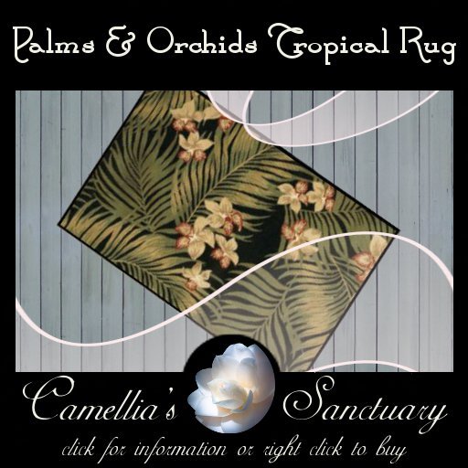 Tropical Rug (Palms & Orchids)