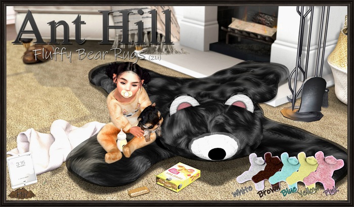 Ant Hill ~ Fluffy Bear Rugs -Full Set