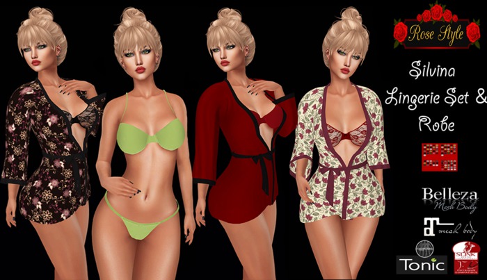 ROSE STYLE Silvina Lingerie Set & Robe