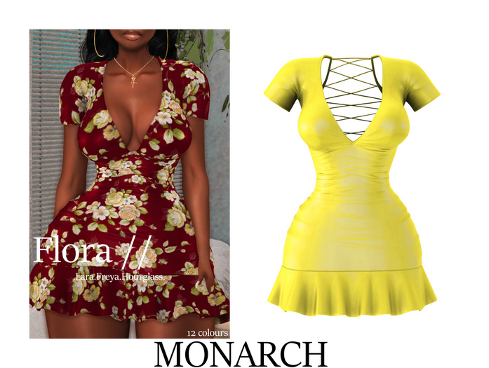 {Monarch} Flora Dress // Yellow