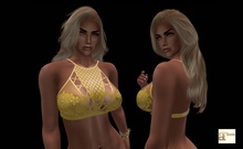 Yellow Lace Halter Top MAITREYA