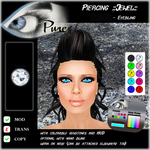 << PURE >> Piercing ::Jewel:: - Eyebling