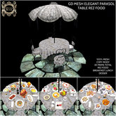 GD MESH ELEGANT PARASOL TABLE REZ FOOD