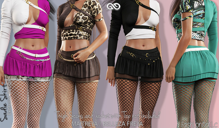 SADIE FEMALE SKIRT FATPACK - MESH - Maitreya Lara, Belleza Freya - FashionNatic