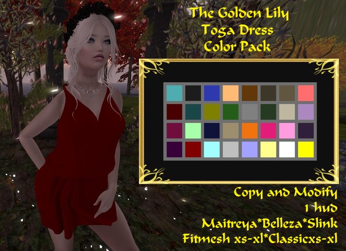 *TGL* Toga Dress ~ Color Pack