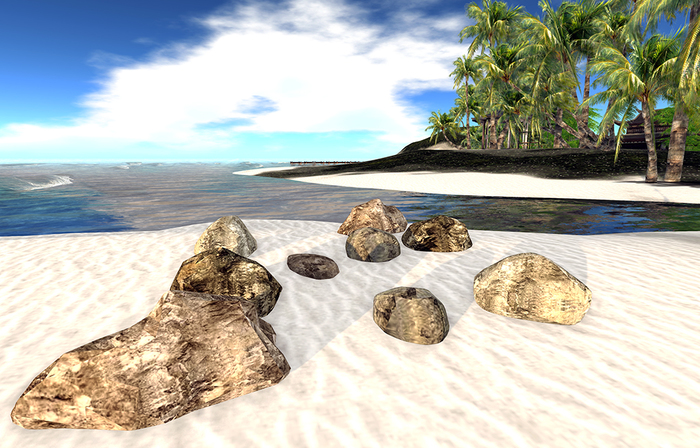 AI Designs Mesh Beach Rock Grouping 2