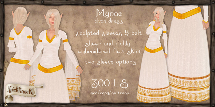 [knickknack] Mynae elven dress WHITE