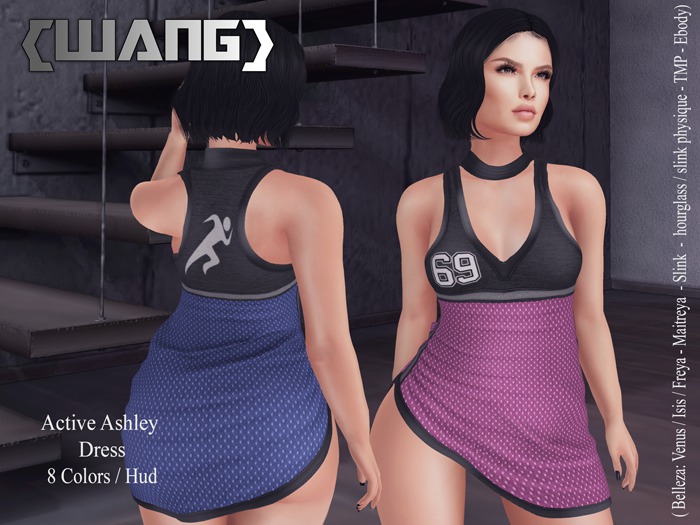 WANG - ACTIVE Ashley DRESS with HUD 08 Colors (ADD)