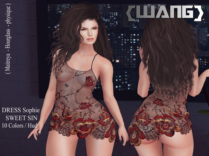 WANG - DRESS Sophie SWEET SIN with HUD 10 Colors(ADD)
