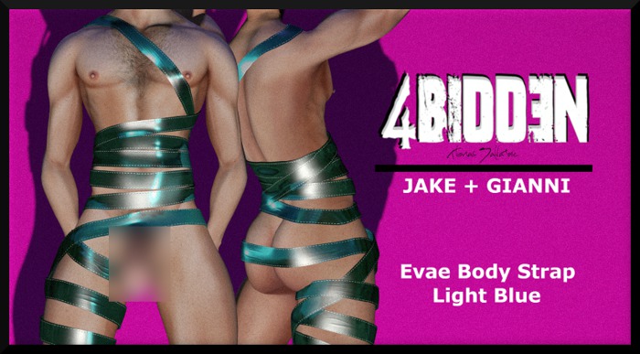 .::4BIDDEN::. Evae Body Straps Light Blue