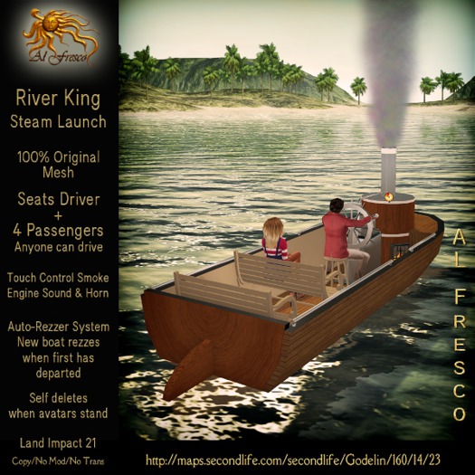 River King Steam Launch Boxed